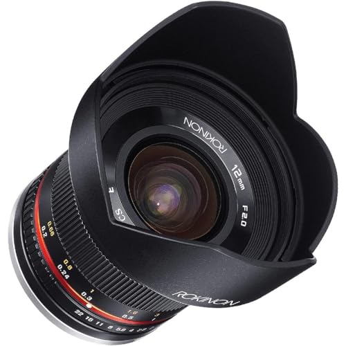 Rokinon 12mm f/2.0 NCS CS Lens Manual Focus Lens Canon M Mirrorless Camera Mount