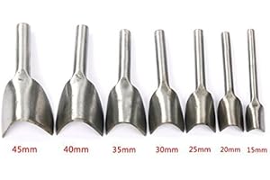 Yaetek 7 Sizes DIY V-Shaped Leather Cuttting Craftstool Leathercraft Punch Cutter Tools for Strap Belt Bag Wallet (15mm, 20mm, 25mm, 30mm, 35mm, 40mm, 45mm)