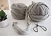 Arm Knitting Yarn Chunky Wool Yarn Bulky Wool Yarn Giant Knit Yarn Extreme Knitting (2.2lbs/1kg, Light Grey)