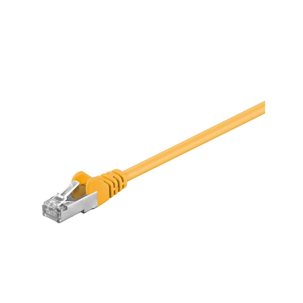Goobay 50178 CAT 5e Patchcable, F/UTP, Yellow, 10m Cable Length
