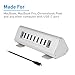 Macally Ultimate 9-Port Powered USB-C Hub & Charging Station | Universal High-Speed Data Transfer & Quick Charging Multiport Type C Hub Charger | Smart Charging Technology & Aluminum Triangle Design