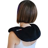 Neck and Shoulder Pain Relief Heating Pad by TheraPAQ - Best for Natural Moist Heat Therapy or as Cold Pack - Reusable, Microwave Heated Wrap - Non-Scented