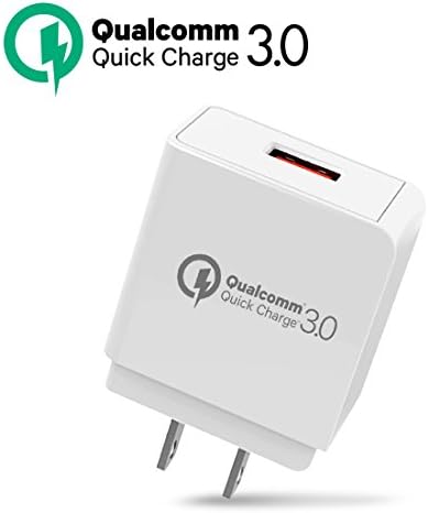 Quick Charge 3.0,18W USB Wall Charger,SDHOWS Travel Phone Charger Plug Fast AC Power Adapter Qualcomm QC 3.0 For Samsung Galaxy S7/S6/Note, iPhone X/8/7,HTC,LG, ipad and More (White, Quick Charge 3.0)