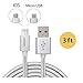 Vanten(TM) 3ft Reversible Apple iPhone 7 / iPhone 7plus Lightning Cable and Micro USB Cable Nylon Braided 2 in 1 Joined USB Cord for iOS and Android with One Plug (1 Pack)
