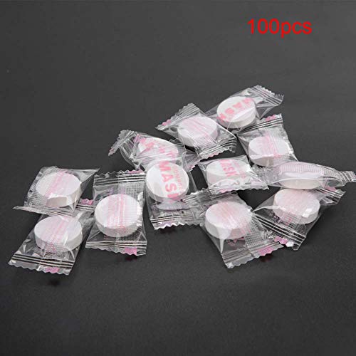 100Pcs Compressed Mask - Outdoor Travel Disposable Compressed Face Mask Portable Non-woven Fiber DIY Facial Mask Skin Care