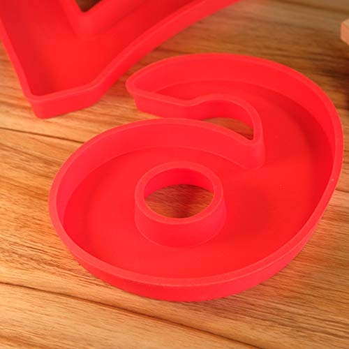 10” Large Silicone Number Cake Mold 08 DIY Baking Cake Mould Tools for Fruit Cake Wedding