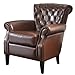 Christopher Knight Home Franklin Tufted Bonded Leather Club Chair, Brown