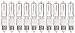 Sterl Lighting – 75 Watt E11 Base T4 Long Lasting High Output Chandelier Pendant Light Sconce Halogen Mini Candelabra Bulb JD E11 120V 75w 2.2Inch 1000Lm 2700K Warm White Clear - 10 Pack