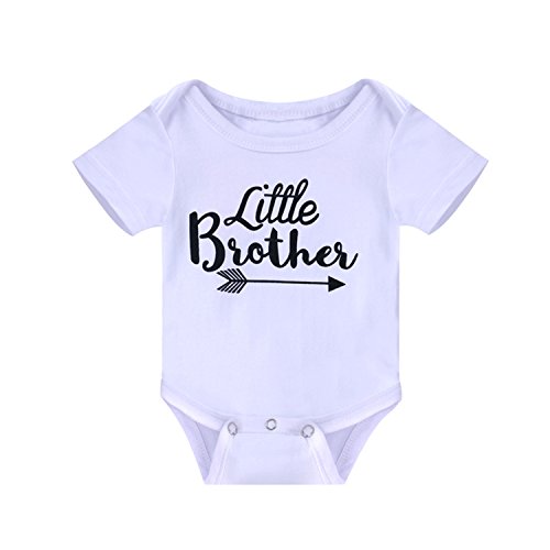 Baby Boy Girl One Piece Short Sleeve Letter Arrow Print Romper Bodysuit Jumpsuit