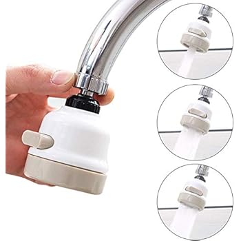 JUNMAO Faucet Water Filter,3 Modes Position Adjustable Faucet Water Filter for The Kitchen Booster Shower Water Saver Extender Splashproof Filter Vegetable Tap Device Bathroom (1PCS)