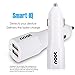 Car Charger, NOOT PRODUCTS® 3.1A / 15W 2-Port Rapid USB Car Charger with SmartQ Power Technology Made for iPhone, iPod, iPad, Samsung Galaxy, HTC, Google, Nokia, Motorola, Nexus and More