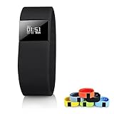 TW64 Smart Watch TopBest Bluetooth Bracelet Call Remind Remote self-timer Smart band Calorie Counter Wireless Pedometer Sport Sleep Monitor Activity Tracker For Android IOS Phone (Grey Blue)