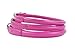CollarDirect Rolled Leather Dog Collar, Soft Padded Round Puppy Collar, Handmade Genuine Leather Collar Dog Small Large Cat Collars 13 Colors (8-11 Inch, Pink Textured)