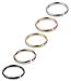 FIBO STEEL 18-20G 5-12PCS Stainless Steel Body Jewelry Piercing Nose Ring Hoop Nose Piercing