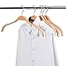 RoyalHanger Wooden Hangers 10-Pack, Coat Hangers Clothes Wood Hangers with Soft Non-Slip Stripes, Natural Finish
