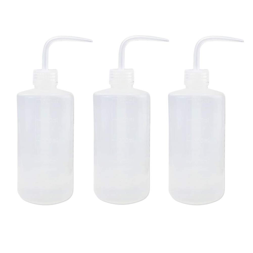 Bottle,Plant Flower Watering Squeeze Bottle,3 Pack Safety Wash Bottle with Narrow Mouth,500ml Plastic Economy Natural Squeeze Condiment Water Bottle Caps for Plant