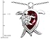 Star K Mother and Baby Turtle family Pendant Necklace with 12x8mm Pear Shape Created Ruby
