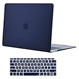MOSISO MacBook Air 13 inch Case 2019 2018 Release A1932 with Retina Display, Plastic Hard Shell Case & Keyboard Cover Skin Only Compatible with MacBook Air 13 with Touch ID, Navy Blue