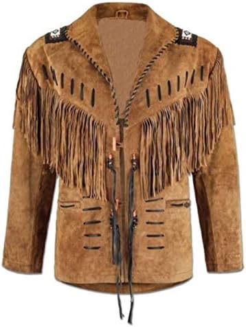 100% Real Suede Western Style Leather Jacket for Sale Native