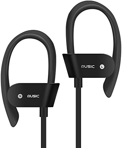 Bluetooth Headphones, JUHALL Wireless Waterproof Built-in Microphone in Ear Lightweight Sports Earphones for Running, Gym, Workout (black2)