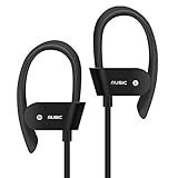 Bluetooth Headphones, JUHALL Wireless Waterproof Built-in Microphone in Ear Lightweight Sports Earphones for Running, Gym, Workout (black2)