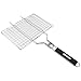 BBQ Grilling Basket AONOKOY 13.9 x 8.9in Portable Grill Basket with Removable Wooden Handle For Vegtables and Meals