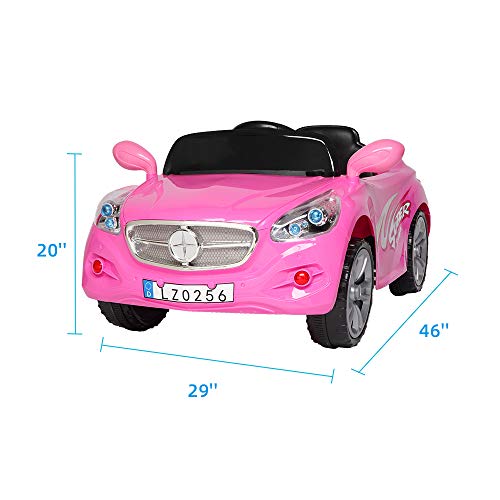 VALUE BOX Kids Ride On Car 12V Battery Motorized Vehicles Electric Cars for Kids with Manual/2.4G Remote Control,LED Headlights,Music,Horn,Safety Belt,Automatic Reset Fuse(Pink) - Thumbnail 5