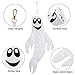 Sunshane 1 Piece 43 Inch Halloween Windsocks Flag Ghost Windsock Outdoor Hanging Decoration for Halloween Home Front Yard Patio Lawn Garden Decorations