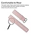 Hamile Bands Compatible With Fitbit Charge 4/3/3 SE, Waterproof Replacement Watch Strap Fitness Sport Band Wristband for Women Men, Small, Pink Sand