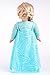 DreamWorld Collections - Snow Queen - Long Turquoise Dress with Sparkling Cape and Silver Shoes - Clothes Fits 18 Inch American Girl Doll (Doll Not Included)