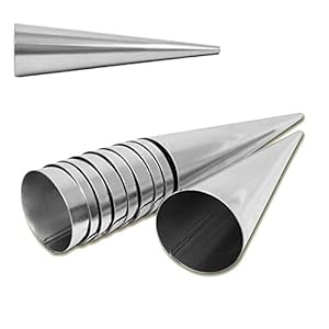 rukauf 20 shillerlokken vormen 12,3 x 3,4 cm roomollen Trubotschki bakvorm hoorntje