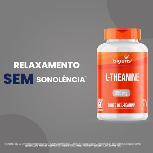 L-Theanine Teanina 250mg, 60 capsulas, Bigens