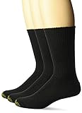 Gold Toe Men's Cushion Foot Fluffies Sock - 10-13 / Shoe: 6-12.5 - Black, 3-Pack