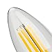 Leadleds 4w Candelabra LED Bulb 40 Watt Equivalent 2700K Warm White B11 Candle Base LED Chandelier Bulb, UL Listed