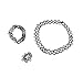 Oliadesign® Gothic Stretch Elastic Tattoo Henna Bangle Bracelet 3 Pieces Set, Necklace, Bracelet, Ring