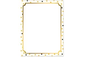 Barker Creek Designer Computer Paper, Gold, 8.5” x 11”, Decorative Printer Paper, Stationery, 50 Sheets per Pkg, Home, School