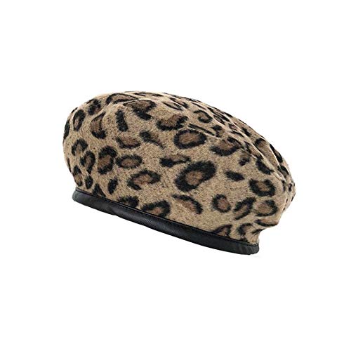 leopard flat cap