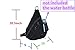 20” HBAG Sling Backpack Single Strap Shoulder Bag, Audio & Bottle Pocket, Black