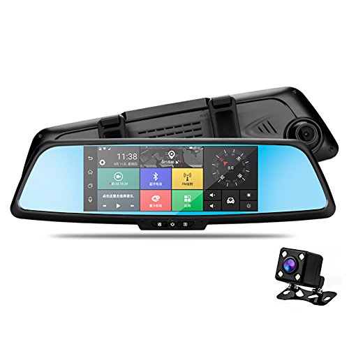 Dash Cam for Cars, 3G/Wifi Mirror Cam, Umiwe HD 1080P 170 Degree Wide Angle Dual Lens In-Mirror Video Car Driving Recorder with G-sensor, loop Recording, Parking Monitor, Reversing Camera, Bluetooth H