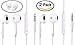 Tiehnom Premium Earphones, Headphones Earbuds with Microphone and Volume Control for iPhone/iPad/iPod/Android Smartphones/Samsung with 2 Earphone Clips - White - 2 Piece