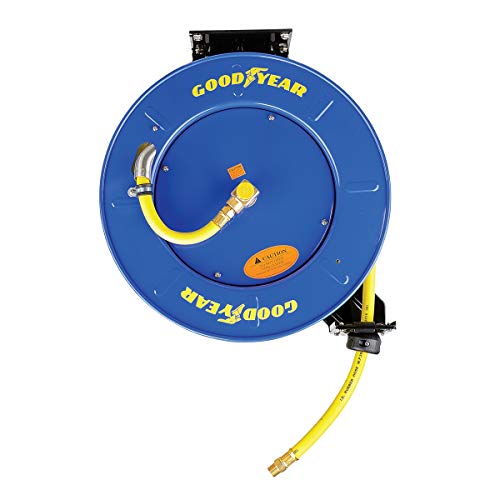 GOODYEAR AirHoseReel Retractable 3/8" Inch x 65' Feet Extra Long