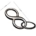 8 Shaped Business Premium Car Key Ring Chain Keychain Keyholder Organizer Buckle Clip with Detachable Loop(LB-KH-03, Space Gray)