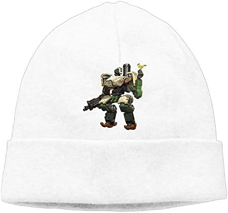 Adult Bastion Overwatch Beanies Warm Wool Caps Hats Fits Most White