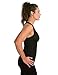 Delfin Spa Women's Heat Maximizing Neoprene Anti Cellulite Underbust Racerback Exercise Tank, Black, Large