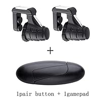 XuBa for PUBG Mobile Phone Game Trigger Fire Button Gamepad Controller Six Fingers Linkage Gaming Joystick Aim Key Shooter Handle + Game Button