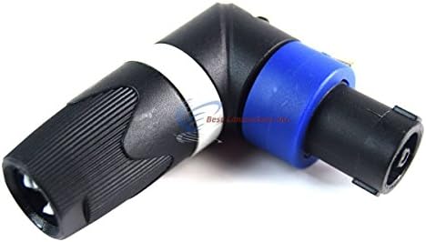 New Pro Audio Right Angle L 4 Pin Male Speakon Plug Adapter Connector Coupler