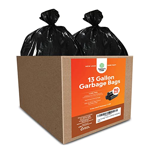 Large Trash Bags 13 Gallon Biodegradable Trash Bags for Household