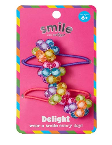 Smiggle little princess hair clips, headband 8 cute designs (Delight Hair Ties 2Pk)