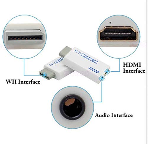 Coersd Full HD HDMI 1080P Converter Adapter with 3.5 mm Audio Output for Wii 2