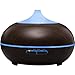 300ml Wood Grain Essential Oil Diffuser, Ultrasonic Aromatherapy Diffuser Humidifier, Aroma Diffuser With Timer Setting And Auto Shut Off